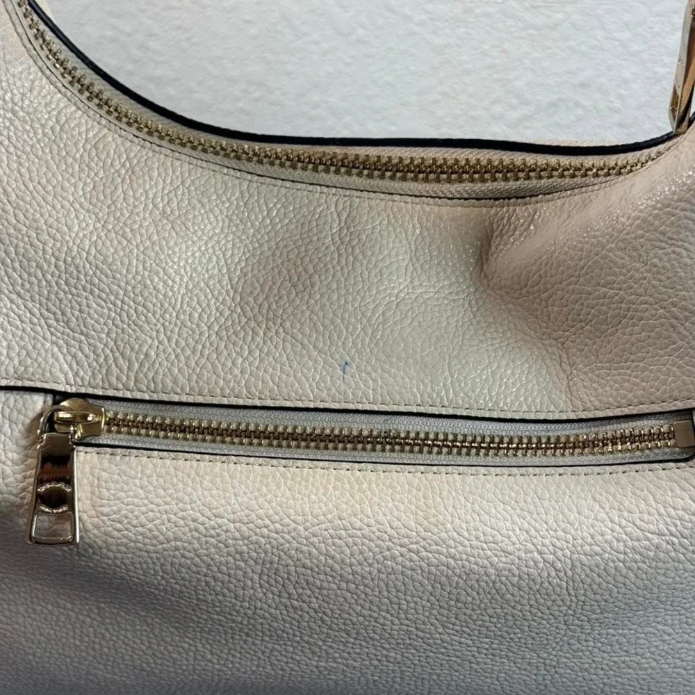 Coach white leather hobo‎ bag